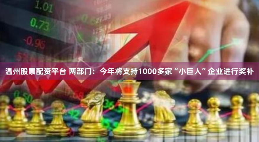 温州股票配资平台 两部门：今年将支持1000多家“小巨人”企业进行奖补